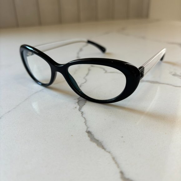 Chanel Black Polished Eyeglasses Frames 3275 501 - Picture 4 of 11